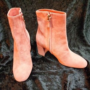 Extremely RARE  NWOB Monsur Gavriel Pink Suede Ankle Boots Size 35